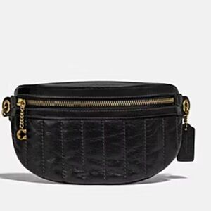 Coach black leather bumbag in mint condition